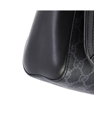 Medium Web Strap Flap Messenger Bag GG Coated Canvas