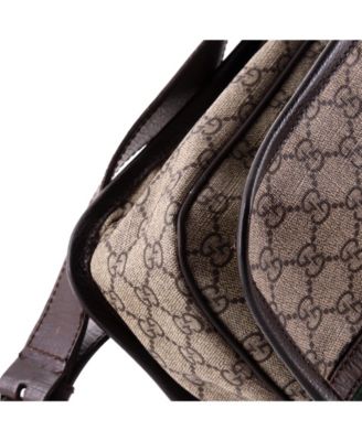 Medium Web Flap Messenger Bag GG Coated Canvas