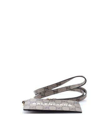 x Balenciaga The Hacker Project Zip Card Case with Strap GG Coated Canvas