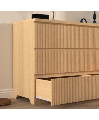 6 Drawer Minimalist Dresser Storage Cabinet for Closet Home Furniture with Spacious Drawers Easy Assembly