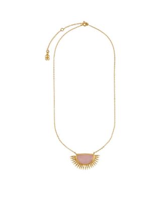 Sunrise Rose Quartz Pendant Necklace