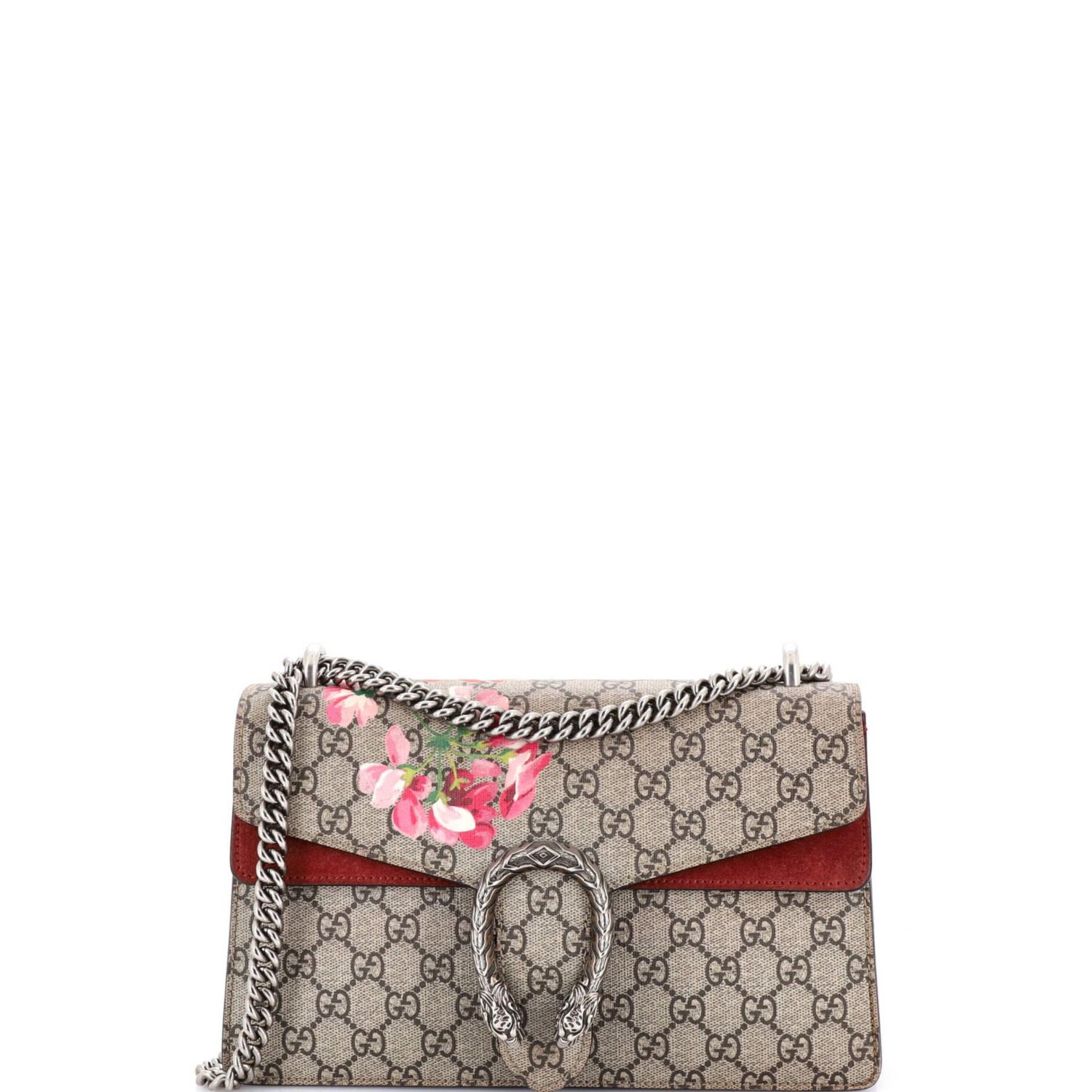 Small Dionysus Bag Blooms Print GG Coated Canvas