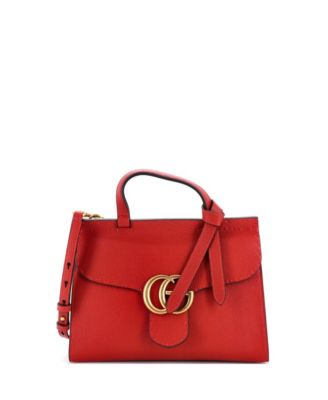 Small GG Marmont Top Handle Bag Leather