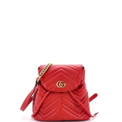 Mini GG Marmont Drawstring Backpack Matelasse Leather