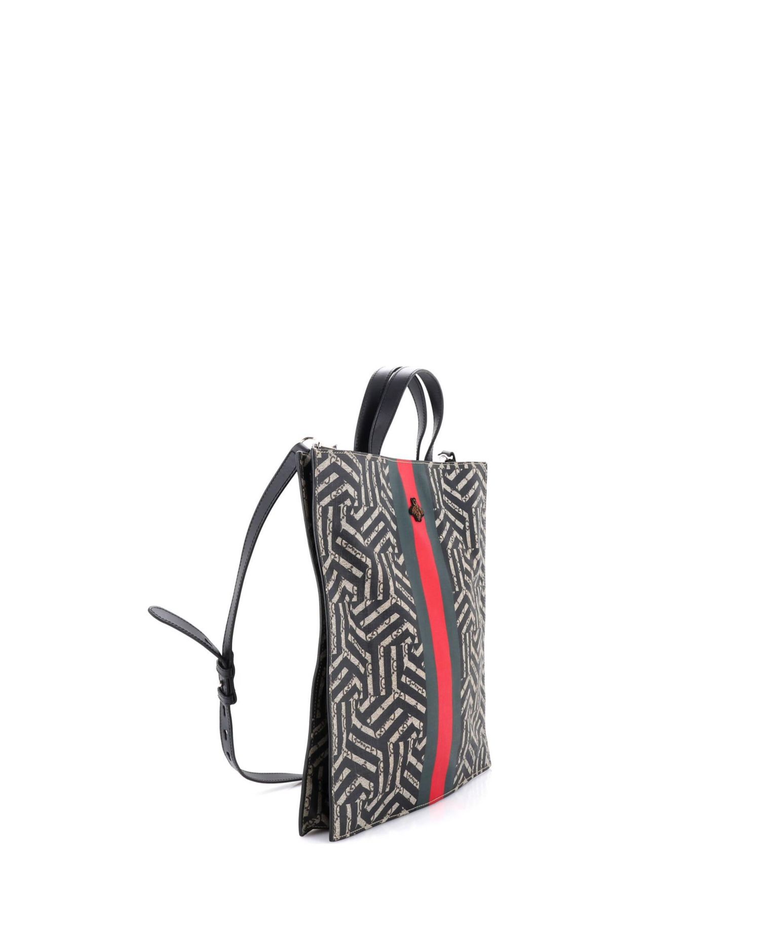 Convertible Soft Open Tote Caleido GG Coated Canvas