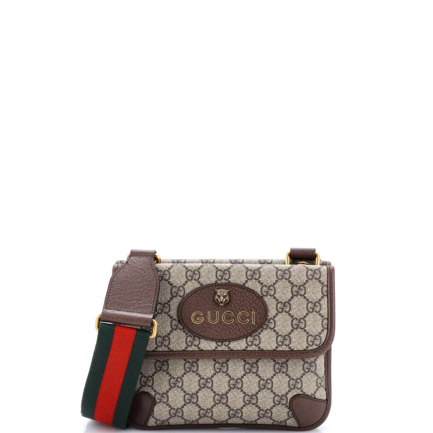 Small Neo Vintage Flap Messenger GG Coated Canvas