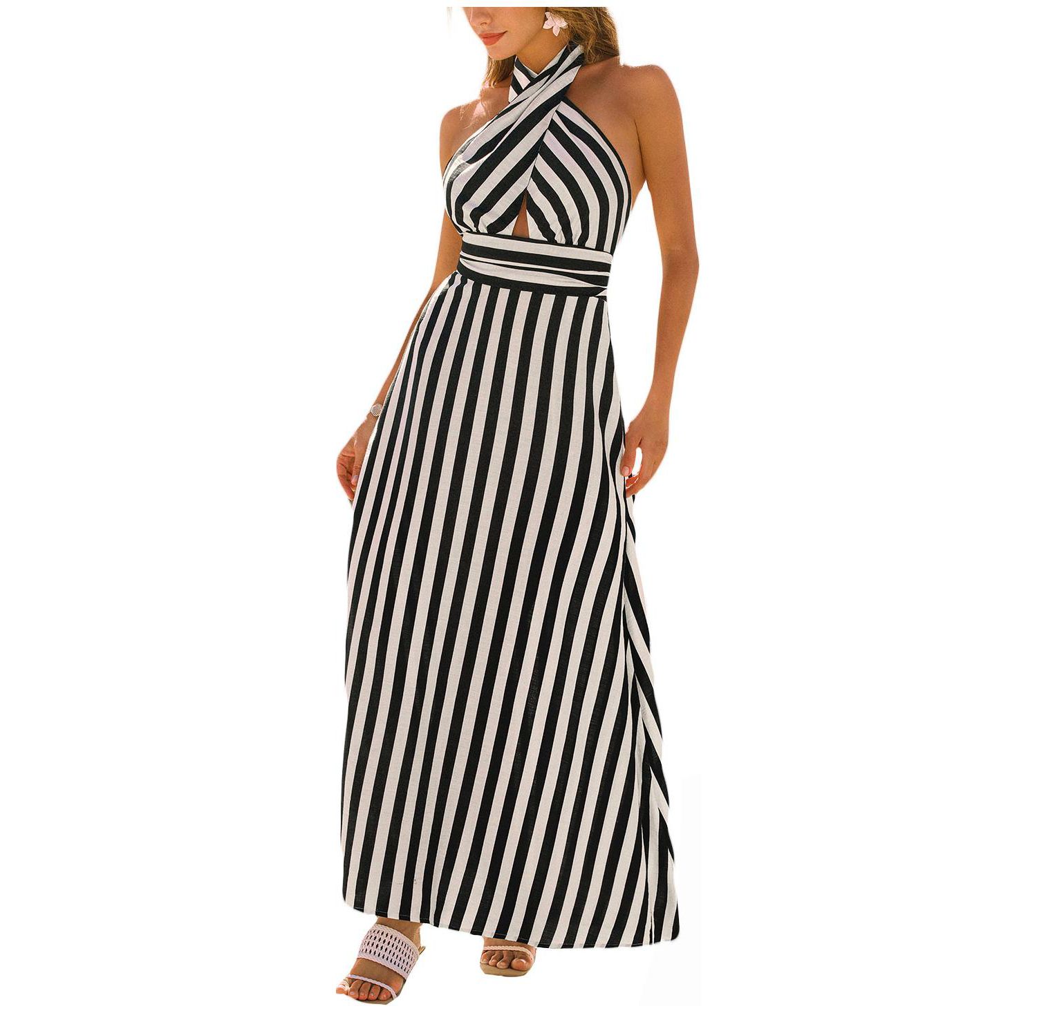 Women's It’s Showtime Striped Maxi Beach Dress