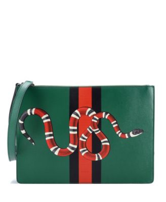 Large Messenger Bag Snake Printed Leather