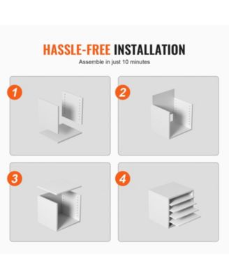 5 Compartment Wood Literature Organizer with Adjustable Shelves