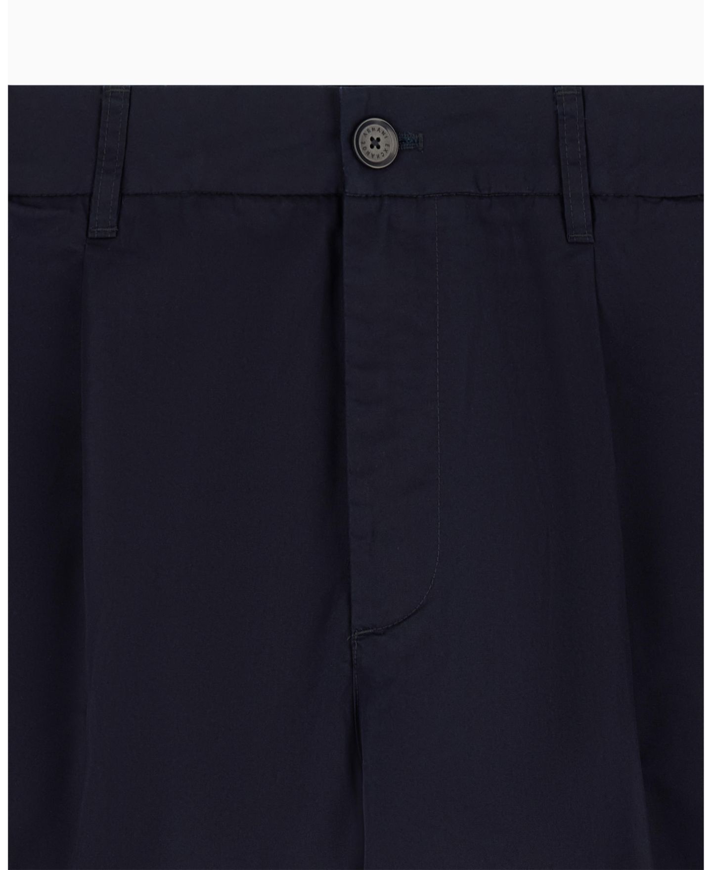 Мужские шорты A|X Armani Exchange Cotton Pleat Bermuda, цвет: Глубокий тёмно-синий — фото 2