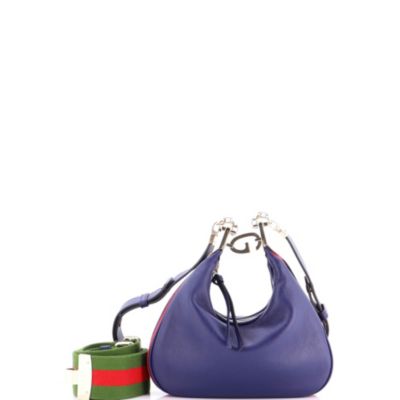 Small Attache Shoulder Bag Leather