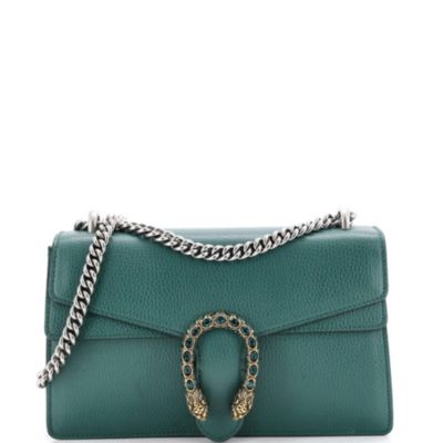 Small Dionysus Top Handle Chain Bag Leather with Crystals