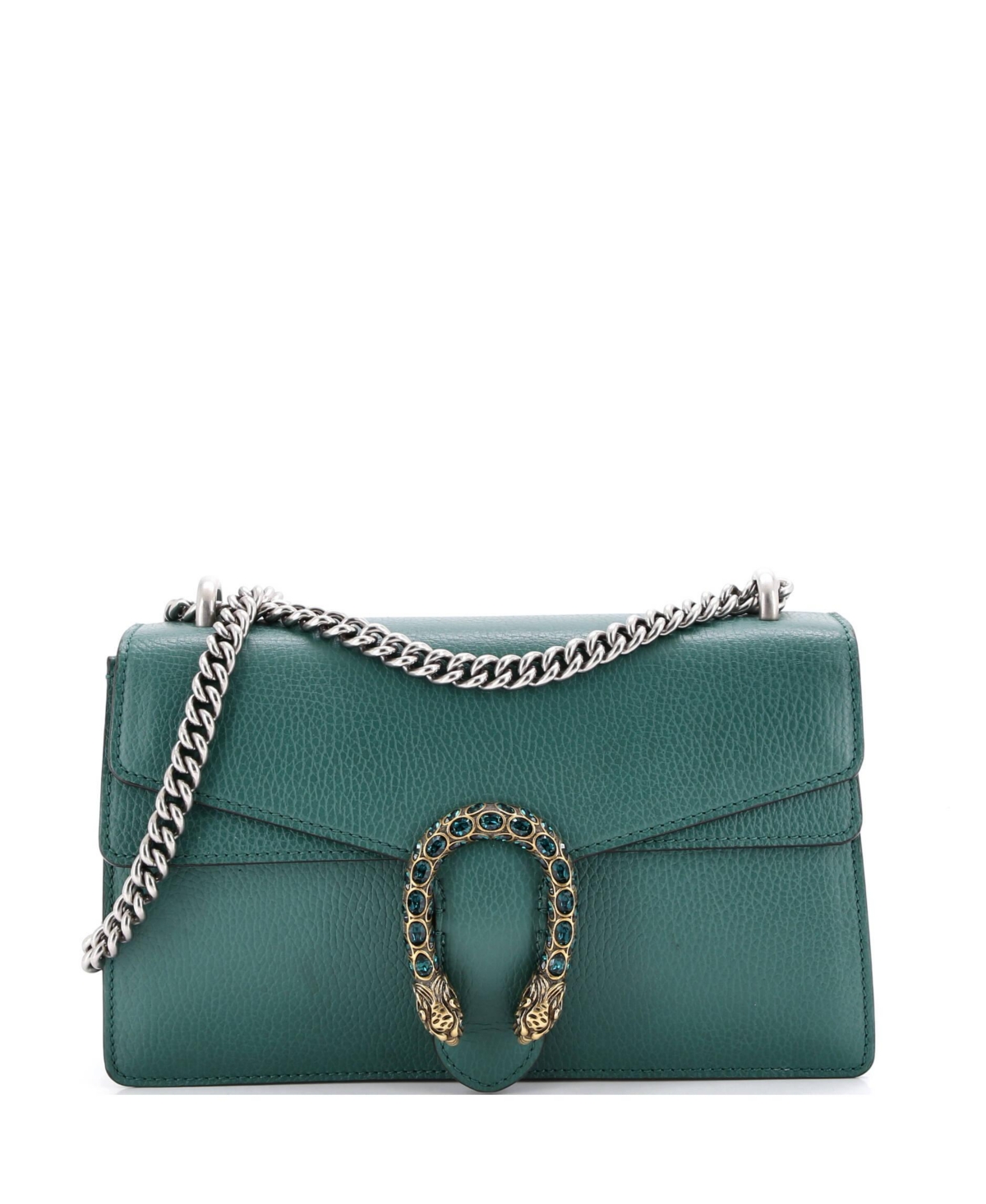 Pre-Owned Gucci Small Dionysus Top Handle Chain Bag Leather with Crystals
