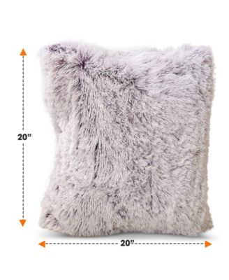 Textured Fluffy Decorative Pillow, 20" x 20"