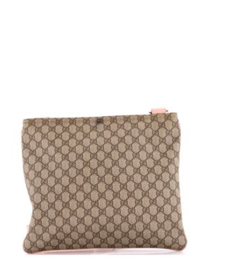 Medium Flat Messenger Bag GG Canvas