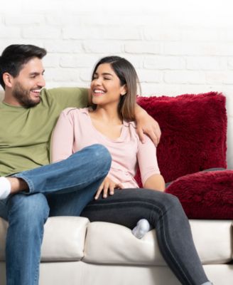 Textured Fluffy Decorative Pillow, 18" x 18"