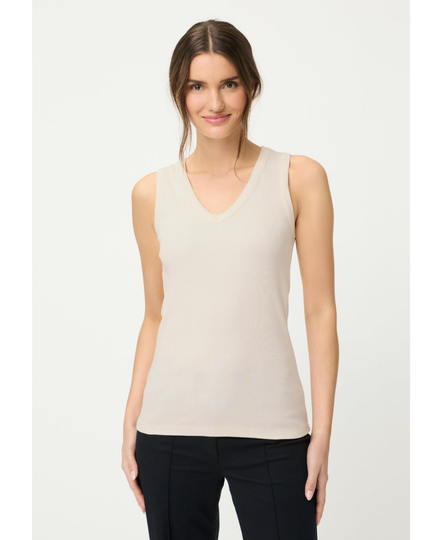 Женский топ Olsen Sleeveless Camisole, цвет: Льняной бежевый — фото 1
