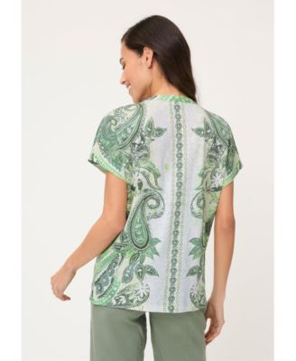 Women's Paisley Panneaux Print T-Shirt