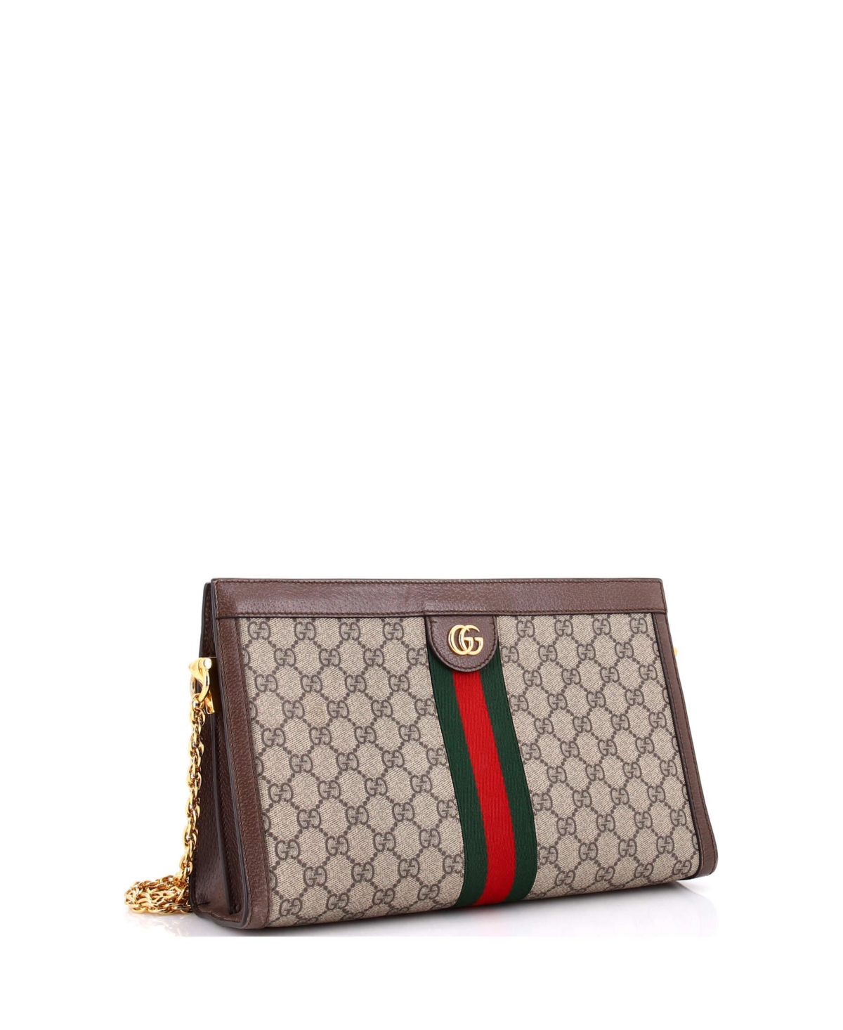 Pre-Owned Gucci Medium Ophidia Chain Shoulder Bag Gg Coated Canvas