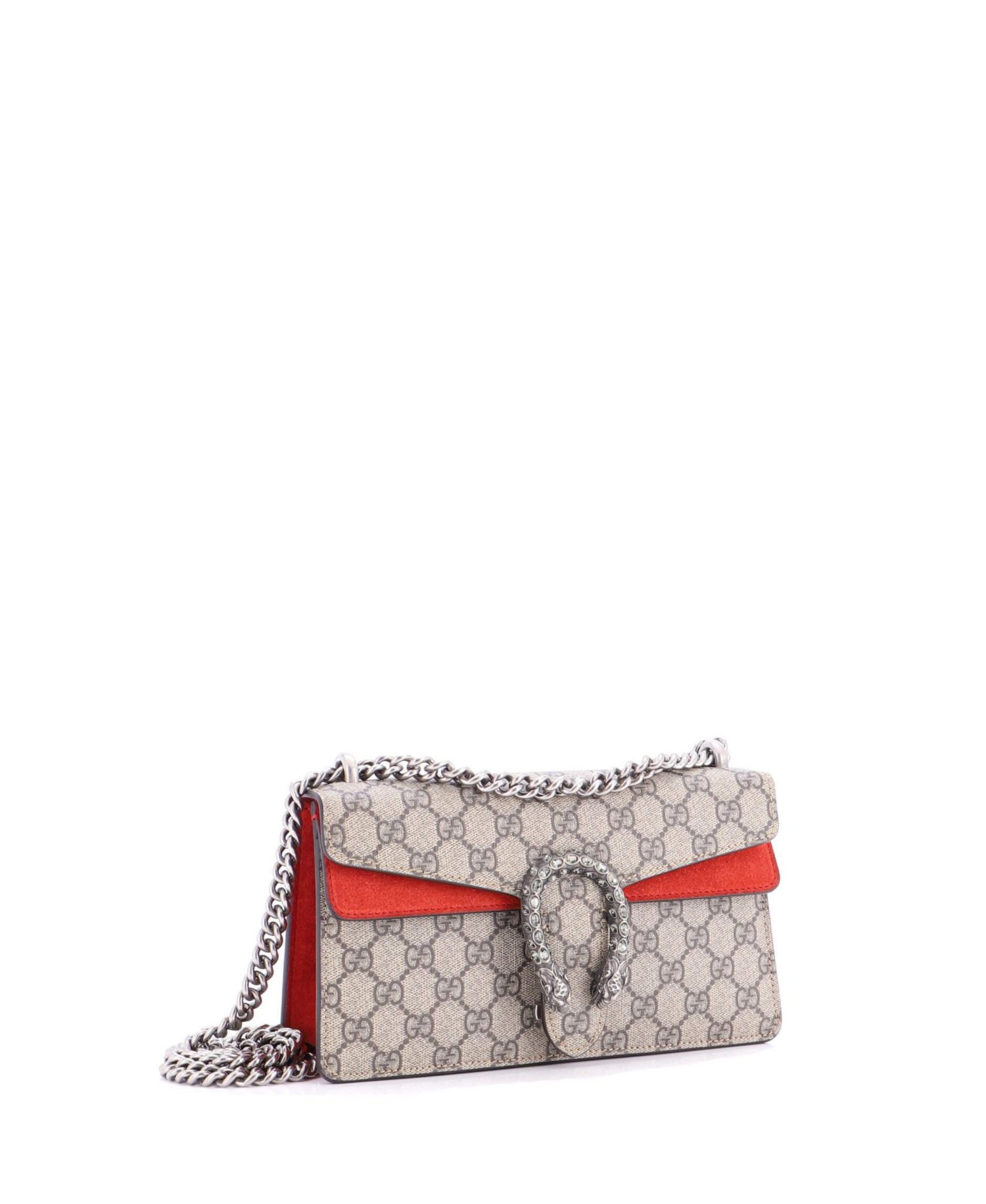 Small Dionysus Bag GG Coated Canvas with Crystal Embellished Metal