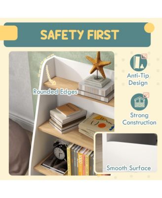 4 Tier Kids Bookshelf and Toy Storage Organizer with Book Rack