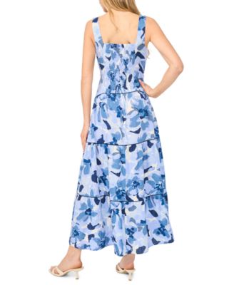 Women's Scoop Neck Sleeveless Drop Waist Tiered Maxi Dress