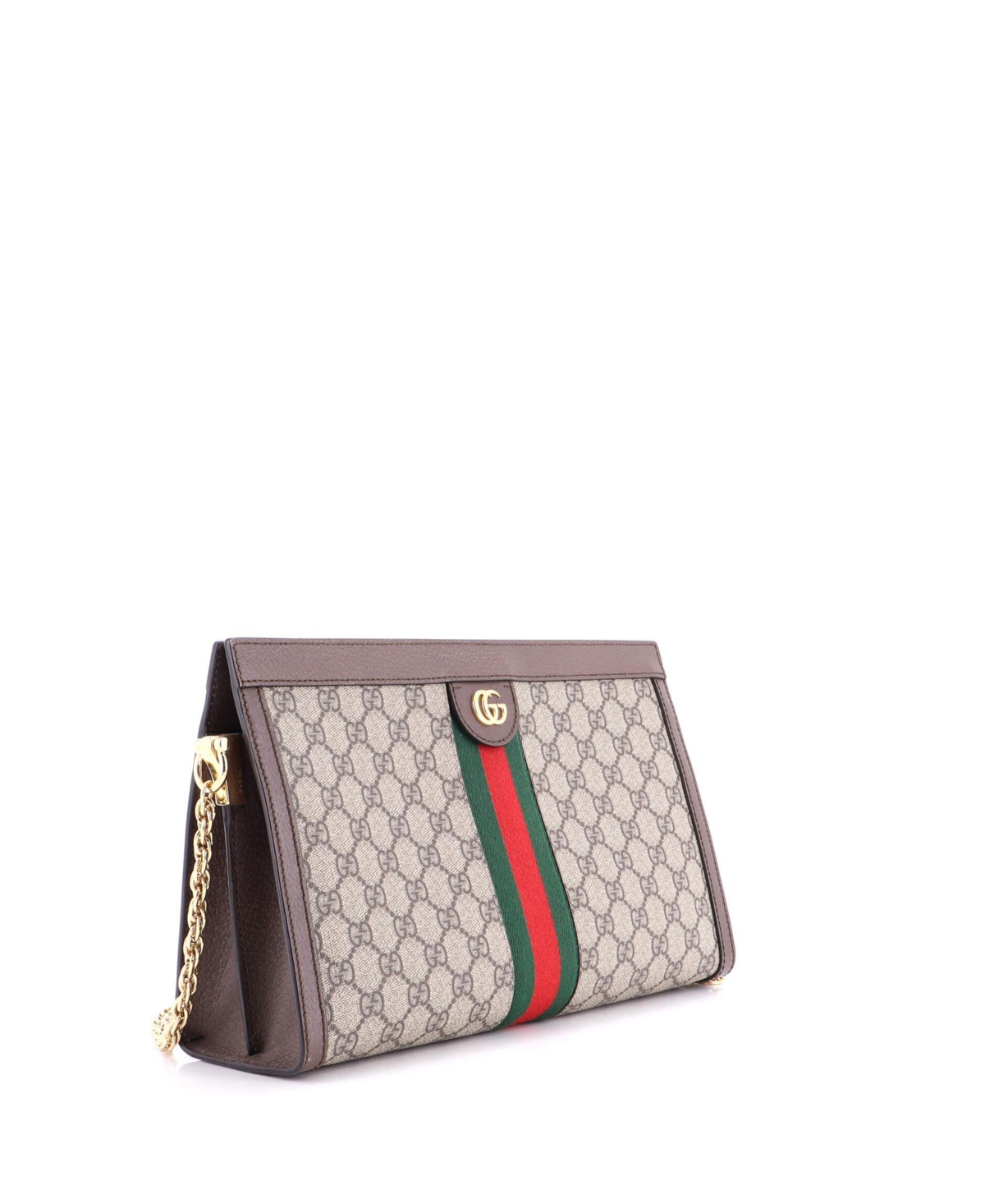 Pre-Owned Gucci Medium Ophidia Chain Shoulder Bag Gg Coated Canvas