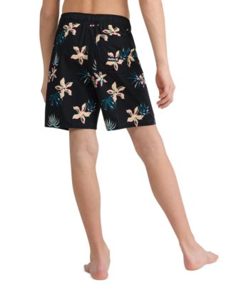 Boys' 8-18 Floral Pull-On Swim Trunks