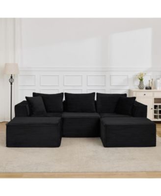 107" Cloud Sectional Sofa, U-Shaped Modular Couch with Chaise, Memory Foam