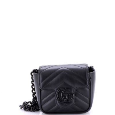 Mini GG Marmont Flap Belt Bag Matelasse Leather
