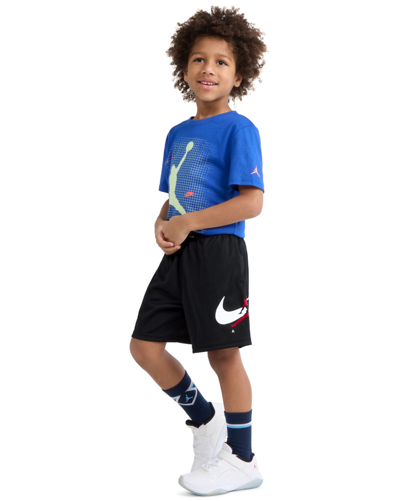 Шорты Jordan Brand Arch Mesh Shorts для мальчиков, цвет: Чёрный — фото 4