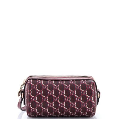 Mini Cylindrical Shoulder Bag GG Shadow Coated Canvas