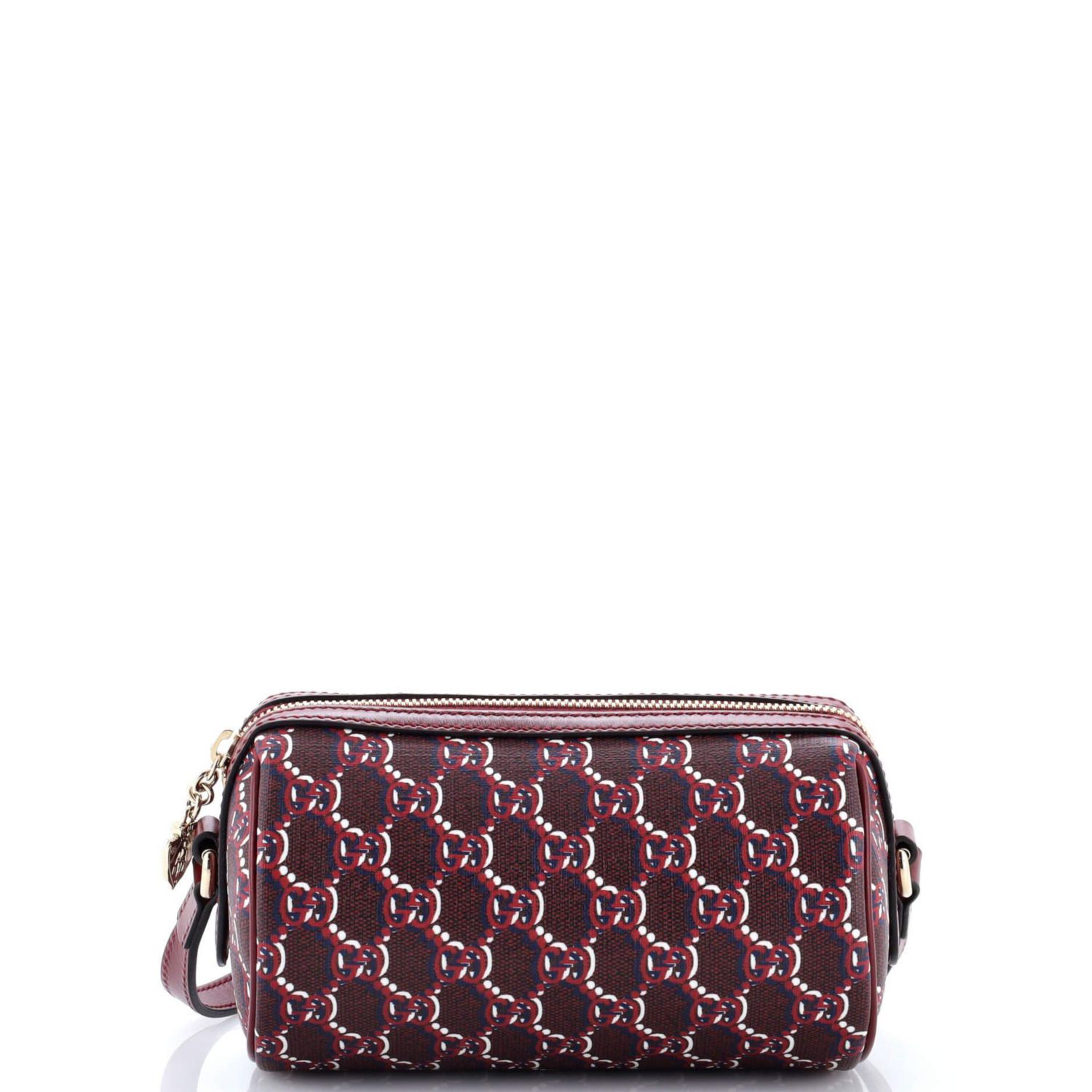 Mini Cylindrical Shoulder Bag GG Shadow Coated Canvas