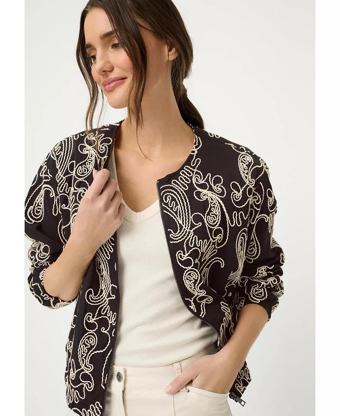 Women's Embroidered Indoor Jacket - thumbnail 6