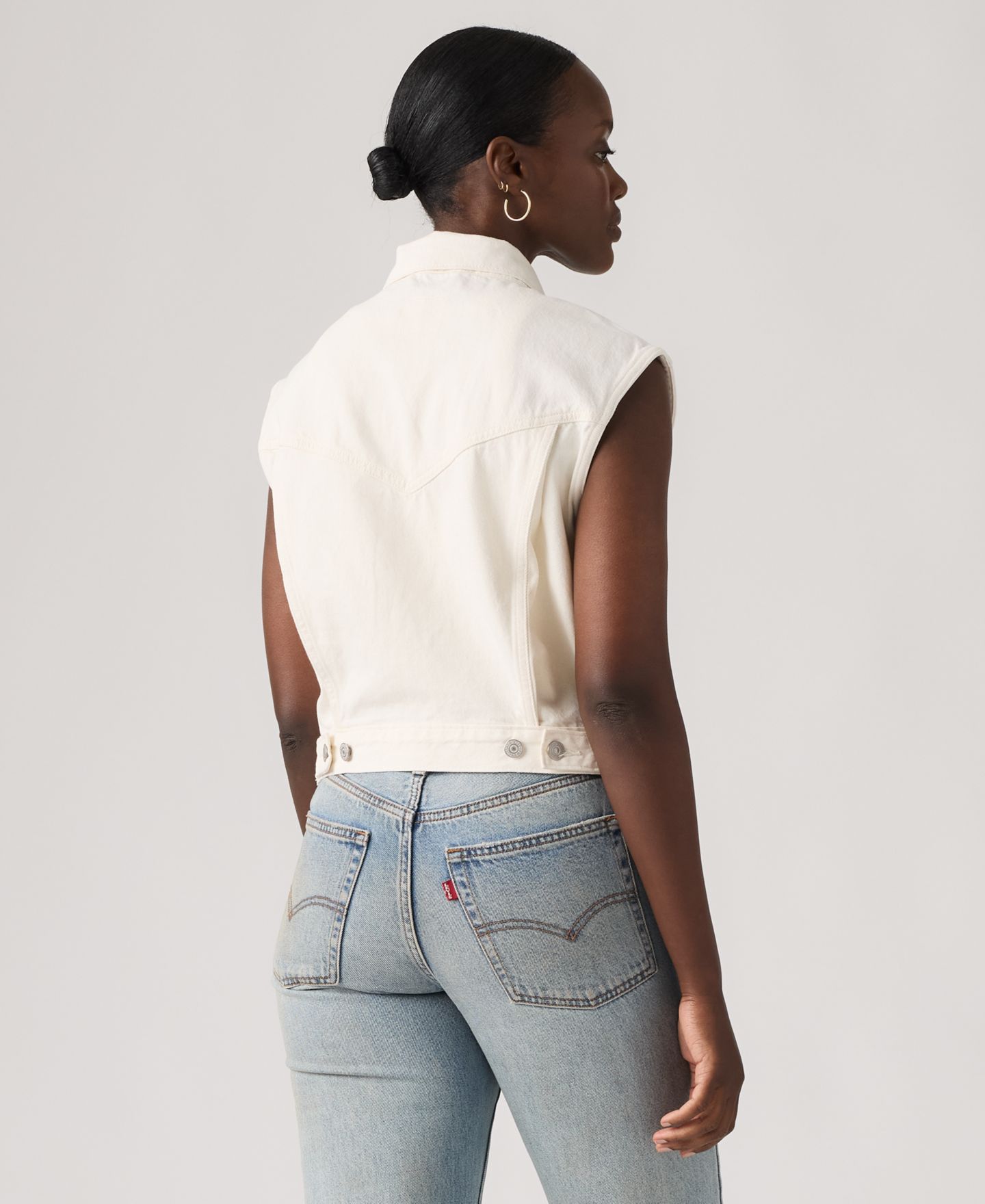 Женский жилет Levi's Premium Shrunken Vest, цвет: Blank Impact — фото 3