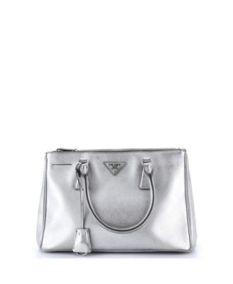 Small Double Zip Lux Tote Saffiano Leather