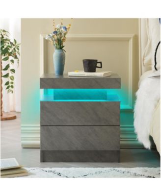 Stylish Coffee Table with 2 Drawers Neutral Finish Modern Living Room Center Table with Storage