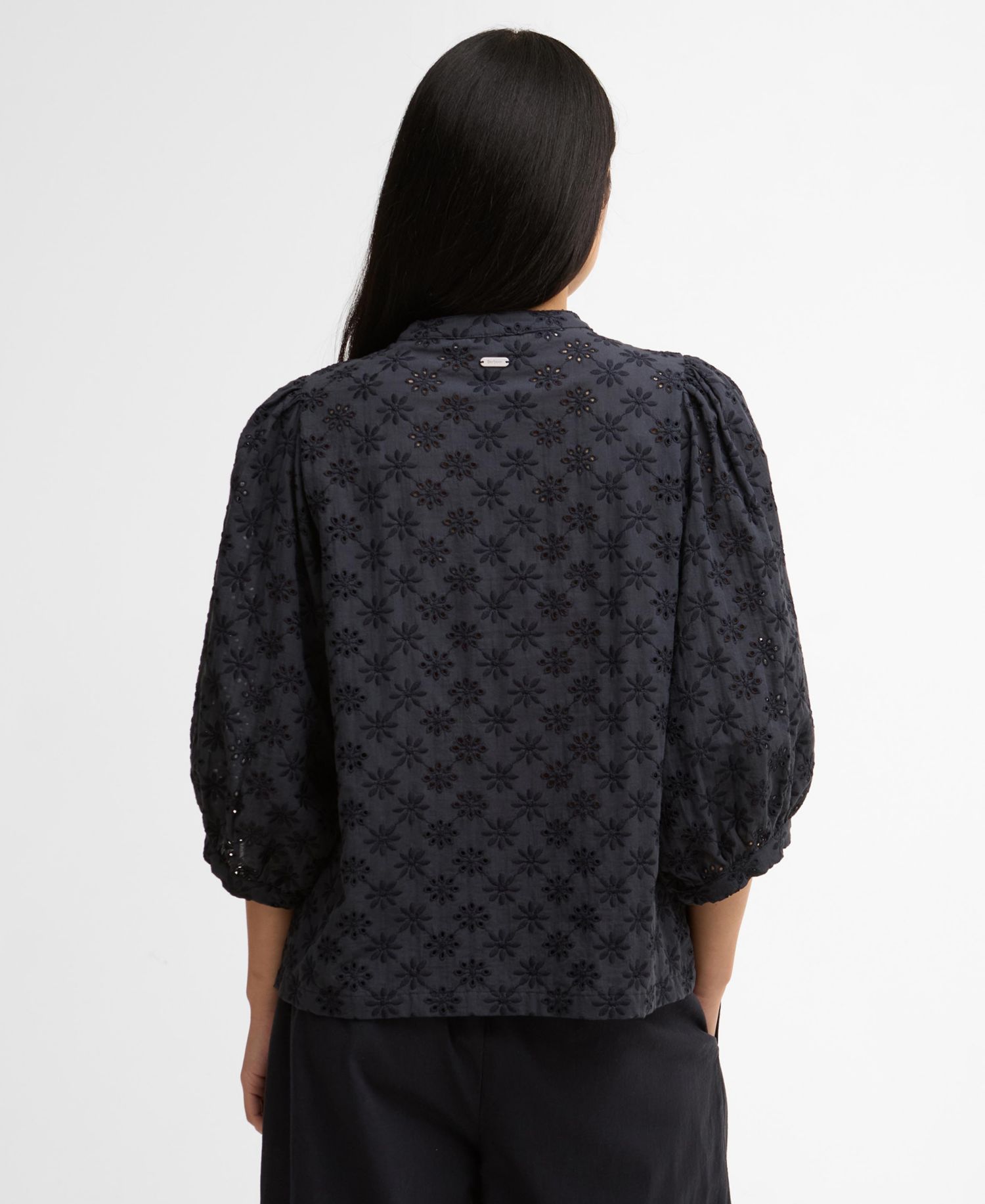 Women's Layla Broderie Anglaise Concealed Placket Top