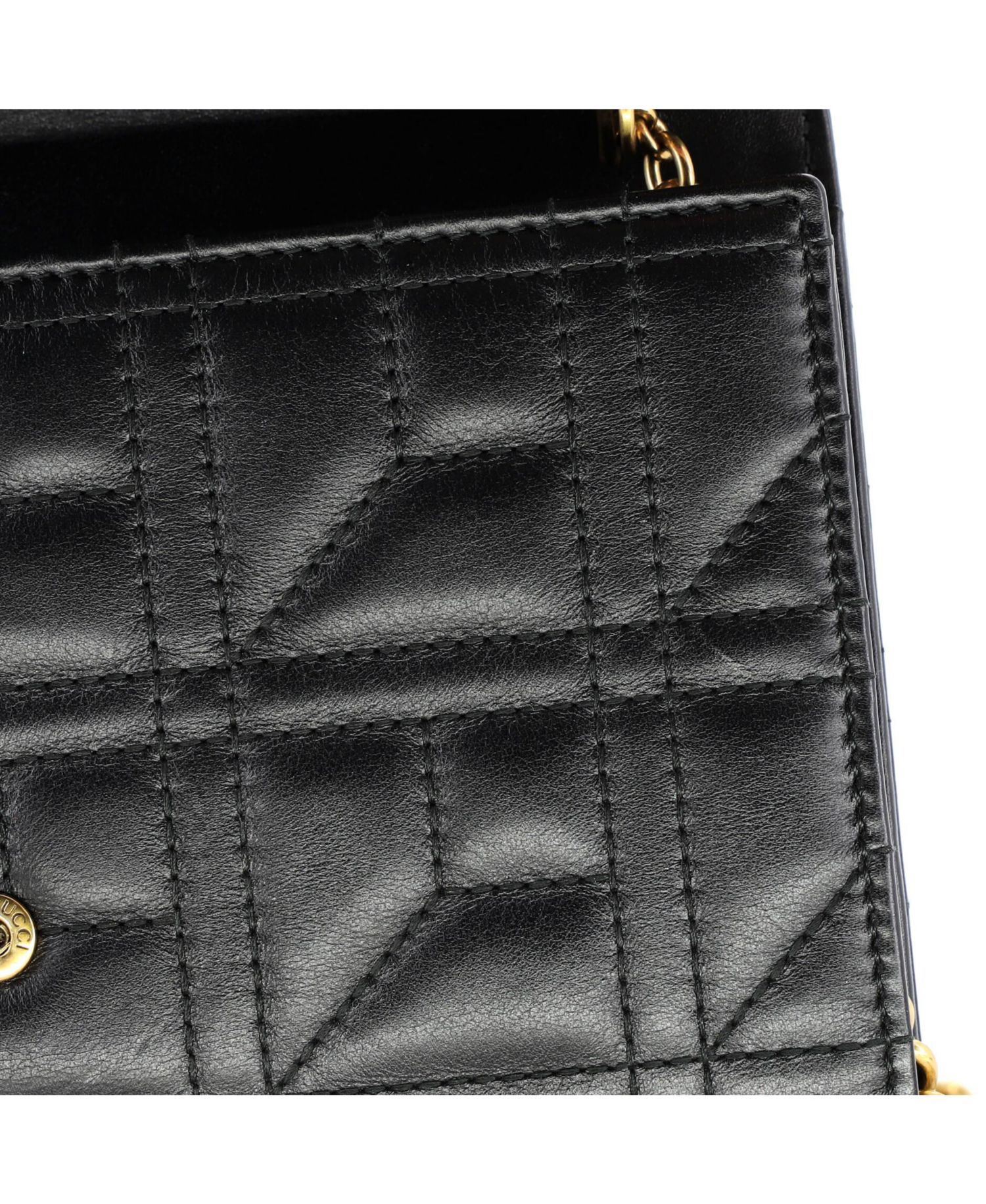 Mini Pearly GG Marmont Chain Wallet Matelasse Leather