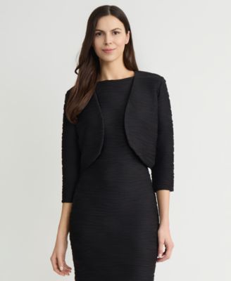 Women's Wave Knit 3/4-Sleeve Shrug, Regular & Petite