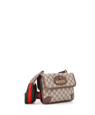 Small Neo Vintage Flap Messenger GG Coated Canvas