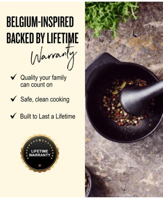 Nori 2-Cup Enameled Cast Iron Mortar & Pestle Set