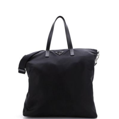 Large Vela Zip Top Convertible Tote Tessuto