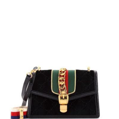 Small Sylvie Shoulder Bag GG Velvet