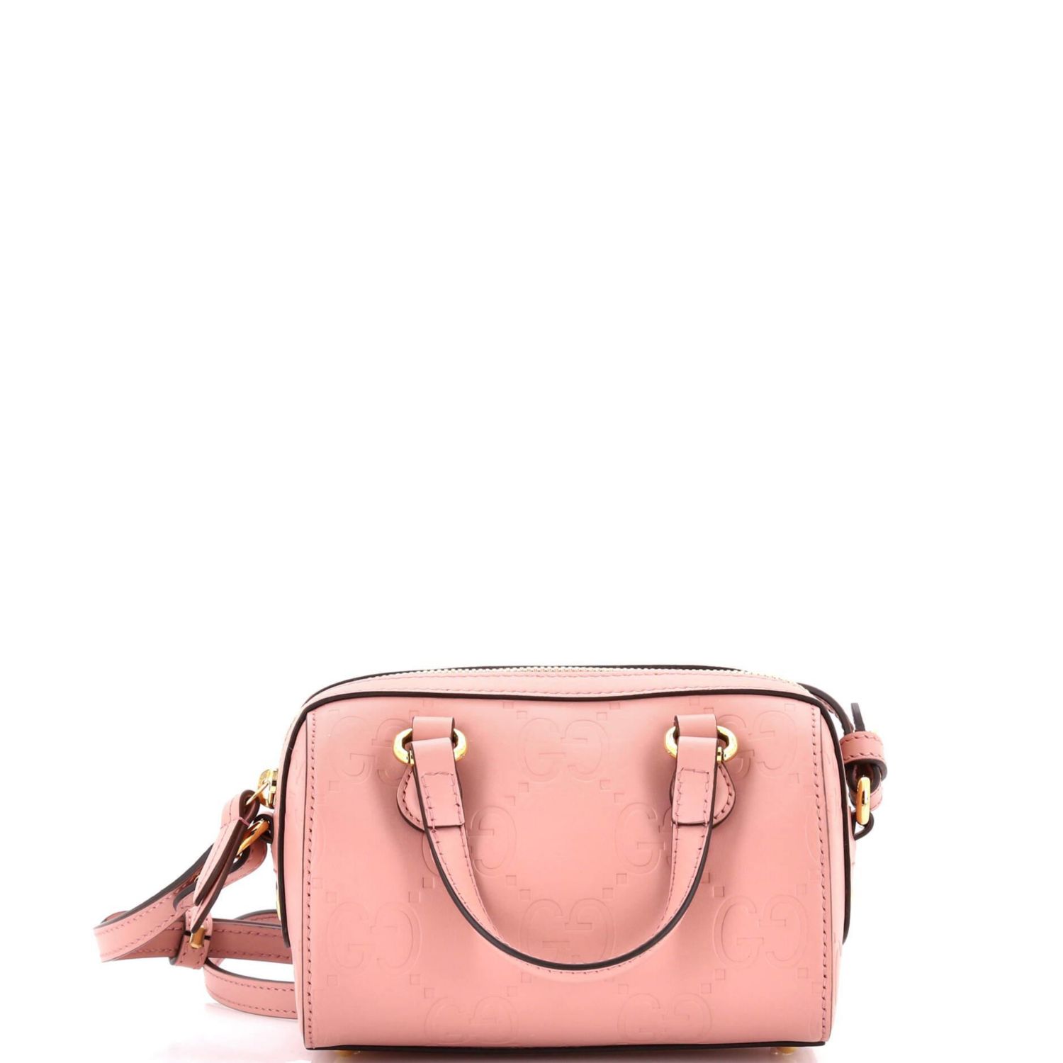 Super Mini Convertible Boston Bag Jumbo GG Embossed Leather