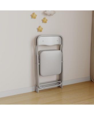 Boys and Girls Folding Table and Chair Set of 3 - Includes 1 Portable Table and 2 Chairs, PU Upholstered