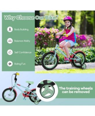 Kids Bike with Adjustable Handlebar and Saddle-14 inches