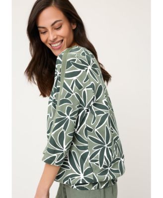 Women's Palm Design Jersey Top