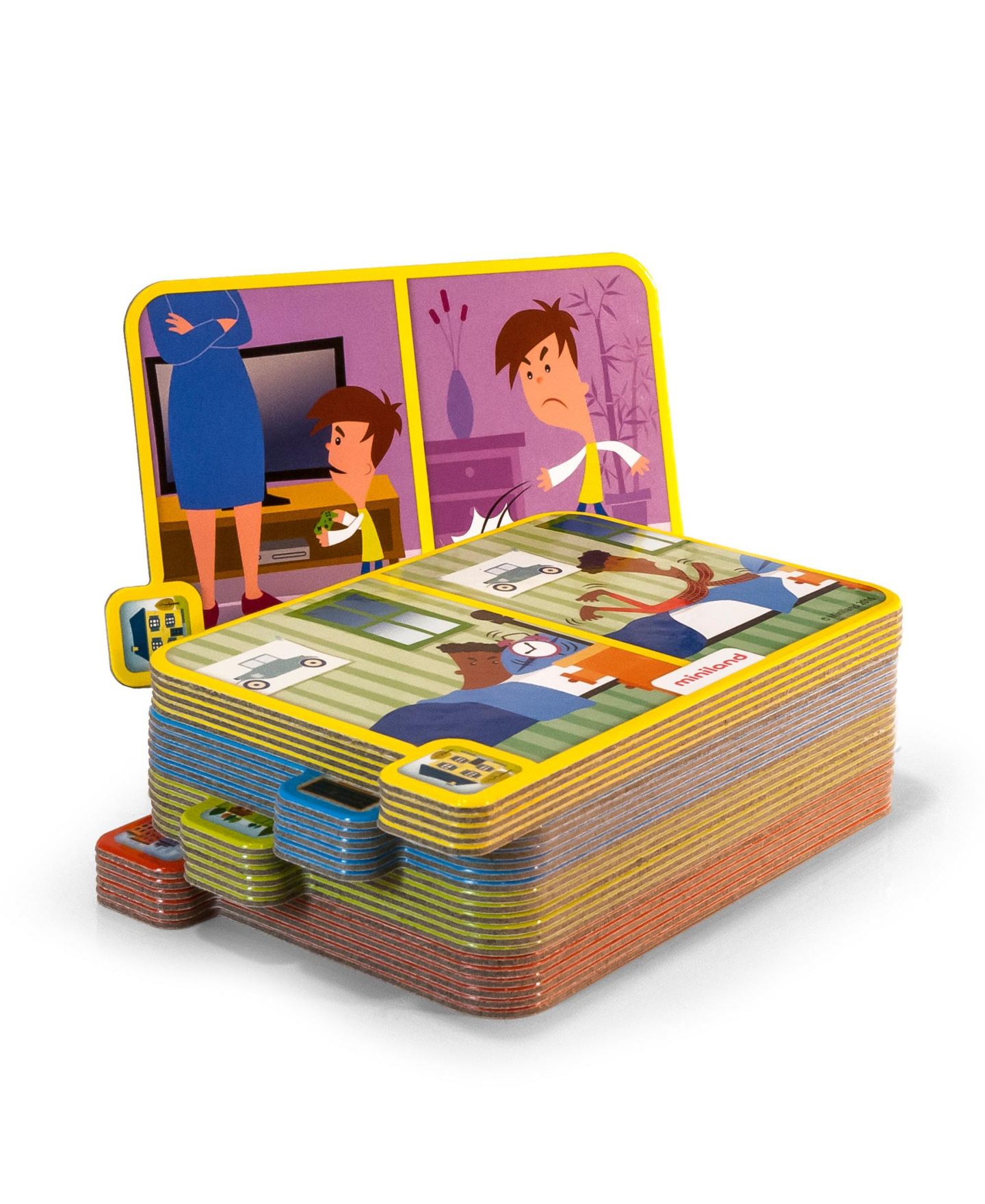 Детские настольные игры MINILAND Emotions Detective Social-Emotional Learning Mystery 24-Piece Board Game, Ages 3+, цвет: Красный разноцветный — фото 2
