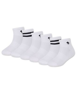 Boys' Core Stripe Quarter Socks, 6-Pack